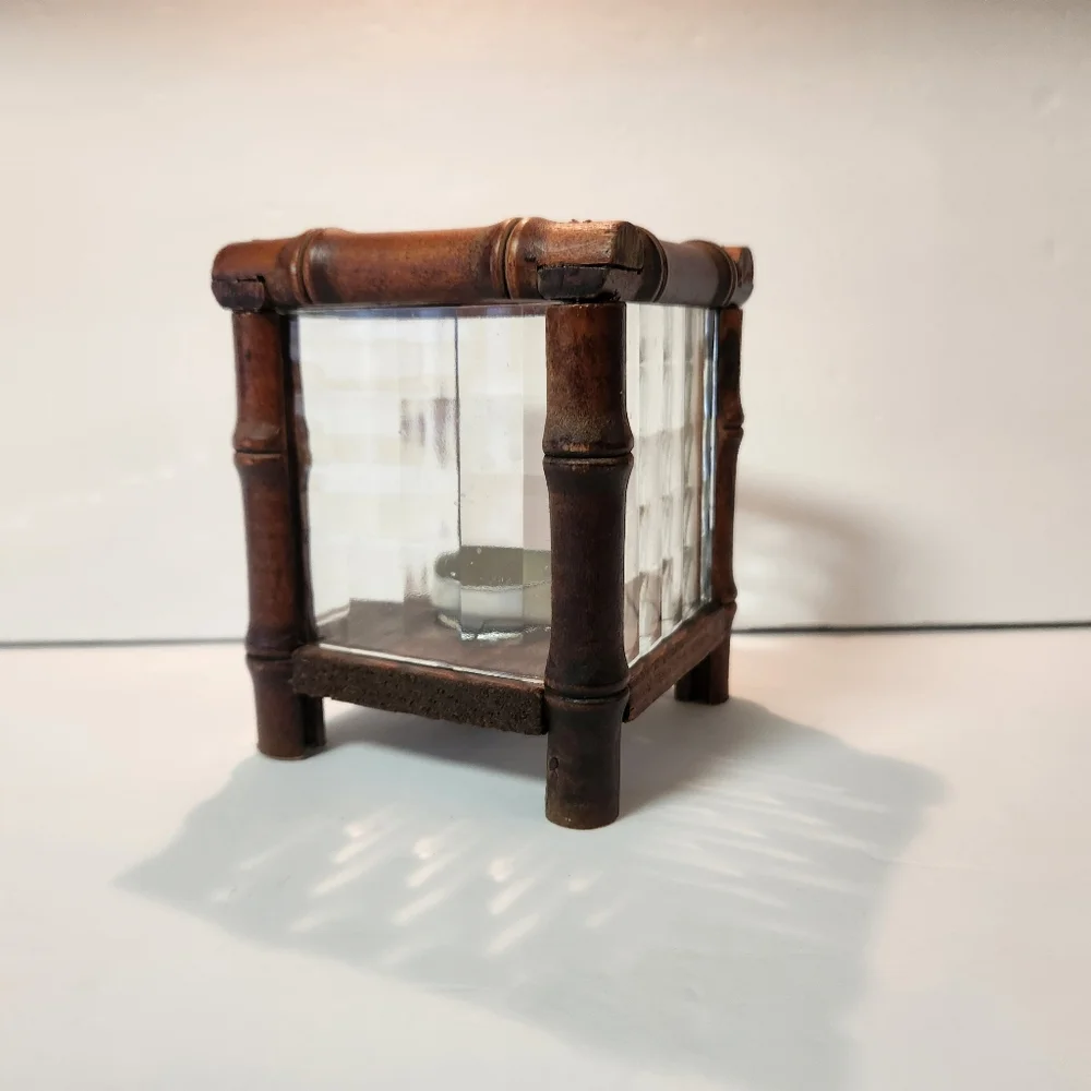 Wooden Square Tealight Holder
